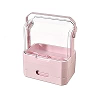 Makeup Organizer, Portable Skin Care Products Storage Boxes Large Capacity, Cosmetic Display Case with 2-Layer Drawers (Color : Pink)