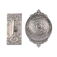 Adonai Hardware Belshazzar Brass Manual Old Fashion Door Bell or Twist Door Bell or Hand-Turn Door Bell (Antique Brushed Nickel)