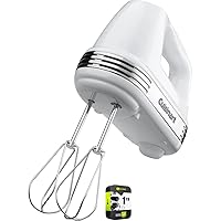 Cuisinart HM-50 Power Advantage 5-Speed Hand Mixer White Bundle with 1 YR CPS Enhanced Protection Pack