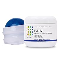 Fibro Roller Lymphatic Drainage Massager Ball & Arnica Montana Pain Cream for Bruising & Swelling Bundle