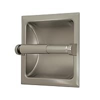 Gatco 780, Recessed Toilet Paper Holder, Satin Nickel / Wall Mounted 6.25