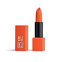 3INA The Lipstick 172 - Outstanding Shade Selection - Matte And Shiny Finishes - Highly Pigmented And Comfortable - Vegan, Cruelty Free Formula - Moisturizes The Lips - Shiny Pink Caramel - 0.11 Oz