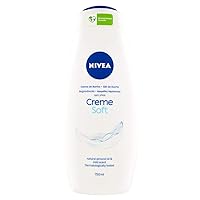 Body Wash - Creme Soft - With Almond Oil - Net Wt. 25.36 FL OZ (750 mL) Per Bottle - One (1) Bottle