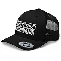 Clusterfuck Coordinator Curved Bill Trucker Hat Mid Crown Adjustable Funny Adult Humor Cap