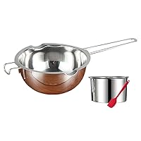 Stainless Steel Material Chocolate Melting Pots Candy Heating And Melting Pots Baking Cheese And Butter Melting Bowl Double Boiler Set For Crafts For Chocolate Melting