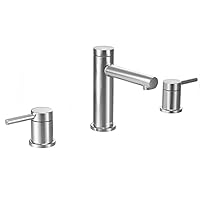 Moen Align Chrome Two-Handle High-Arc Widespread Bathroom Faucet, Valve Sold Separately, T6193, 0.5