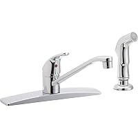 Elkay Everyday LK2478CR Three Hole Deck Mount Kitchen Faucet with Side Spray, Chrome