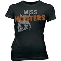 Hooters Miss Logo Black Juniors T-Shirt Tee