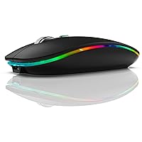 Dual Mode Jiggler Mouse for Laptop&Phone-LED Mouse Rechargeable Computer Mice Mouse Mover Undetectable Random Movement with On/Off Button Keeps Computer Awake