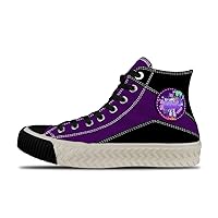 Popular Graffiti (12),Purple 11 Custom high top lace up Non Slip Shock Absorbing Sneakers Sneakers with Fashionable Patterns