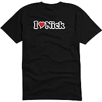 Black Dragon - T-Shirt Man - I Love with Heart - Party Name Carnival - I Love Nick