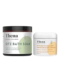 Thena Organic Sitz Bath Soak and Intensive Healing Moisturizing Cream Bundle