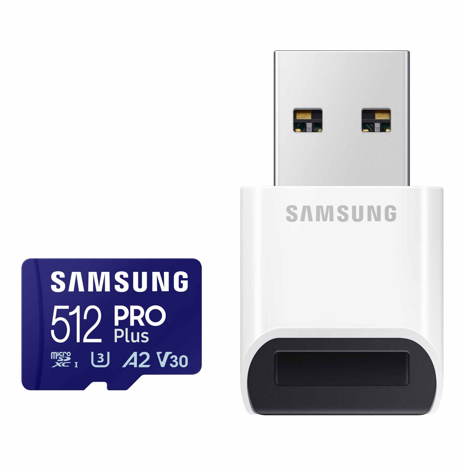 SAMSUNG PRO Plus microSD Memory Card + Adapter, 128GB MicroSDXC, Up to 180 MB/s, Full HD & 4K UHD, UHS-I, C10, U3, V30, A2 for Android Phones, Tablets, GoPRO, DJI Drone, MB-MD128SA/AM, 2023