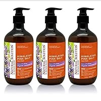 Natural Solution Himalayan Pink Salt Liquid Soap, Relaxing & Purifying, Formulated with Lavender Oil, Moisturizing Hand Wash - 14 oz Each (3 Pack)