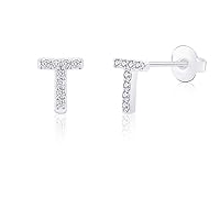 Tarsus Hypoallergenic Initial Studs Earrings Jewelry Gifts for Women Mens