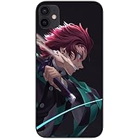 Compatible with iPhone 11 with Tanjiro Anime 879 Poster Case Slim Shockproof TPU Rubber Protective Cover Phone Case
