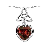 Sterling Silver Celtic Knot Heart Pendant Necklace
