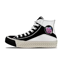 Popular Graffiti (19),Black Custom high top lace up Non Slip Shock Absorbing Sneakers Sneakers with Fashionable Patterns