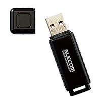 Elecom MF-HSU3128GBK/E USB Memory, 128 GB, USB 3.2 (Gen1), USB 3.1 (Gen1), USB 3.0, USB 2.0, Cap Type, Black