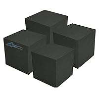 Arrowzoom New 4 Pieces of 20 X 20 X 20 cm .8 x 7.8 x 7.8 inches Black Soundproofing Insulation Corner Cube Bass Trap Acoustic Wall Foam Padding Studio Foam Tiles AZ1135