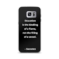 Education is The kindling of a Flame, not The Filling of a Vessel. – Socrates. Wear Your Philosophy. by Ruth's prints. Black Samsung Case Samsung Galaxy S7 Edge