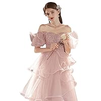Lamya Sweetheart Pink Evening Prom Dresses Sequnied Appliques