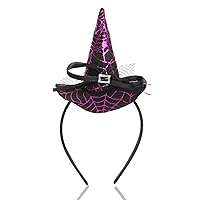Witch Headband Cute Witch Hat Witch Hat Headband Small Witch Hat Mini Witches Hat Baby Toddler Kids Witch Hat Halloween Witch Hat Witch Accessories for Girls Adult Witch Hats for Women Costume
