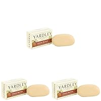 Yardley London Nourishing Bath Soap Bar Cocoa Butter, Helps Soften Dry Skin with Pure Cocoa Butter, Shea Butter & Vitamin E, 4.0 oz Bath Bar, 1 Soap Bar (Pack of 3)