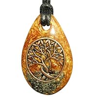 Purple People Market Place Golden Tree of Life Orgone Pendant - Achieving Hopes and Aspirations