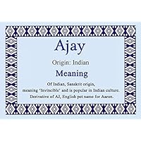 Ajay Personalized Name Meaning Certificate