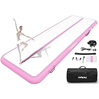 Gymnastics Tumbling Mats, Air Tumble Track Mat with 4/8 inches Thick, Inflatable Floor Mats for Home Use Training Mat, Cheerleading, Yoga, Water Exercise Mat