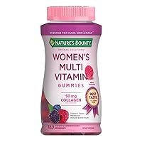 Nature's Bounty Optimal Solutions, Women's Multivitamin Gummies for Immune Support, Cellular Energy Support, Bone Health, Raspberry Flavor, 140 Ct