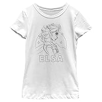 Disney Frozen Elsa Girl's Solid Crew Tee