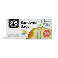 365 by Whole Foods Market, Double Zipper Sandwich Storage Bag, 100 Count
