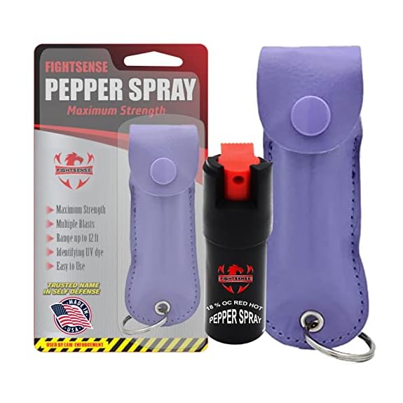 FIGHTSENSE Self Defense Pepper Spray - 1/2 oz Compact Size Maximum