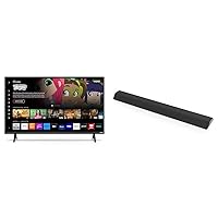 VIZIO 32 inch D-Series HD 720p Smart TV with Apple AirPlay and Chromecast Built-in & M-Series All-in-One 2.1 Immersive Sound Bar with 6 High-Performance Speakers, Dolby Atmos