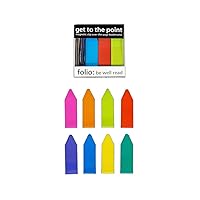 Get to The Point - (NEON - Box of 60) - Magnetic Slip-Over-The-Page Arrow Bookmarks - Arrow Line Book Marker Pack is Ideal for Men, Women, Teachers, Librarians, Teens & Kids!