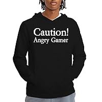 Caution Angry Gamer - Men's Adult Hoodie Sweatshirt