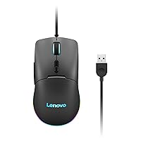 Lenovo M210 RGB Wired Gaming Mouse for PC, Laptop, Computer with Windows & Chrome OS - 3 Zone RGB, 8000 DPI Adjustable Sensor, 7 Programmable Buttons – Palm Grip Mouse for Gamers (Black)