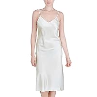 Women's Luxury Silk Sleepwear 100% Silk Full Slip Chemise Nightgown