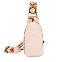 UIXIZQ Sling Bag for Women Small Crossbody Chest Bag PU Leather Daypack Fashion Shoulder Strap Satchel for LadyTravel