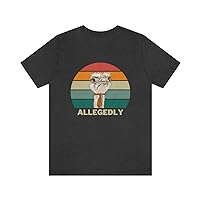 Allegedly Funny Ostrich Glasses Tie Bird Canadian Comedy Ginger and Boots Shirt Dark Grey Heather 2XL
