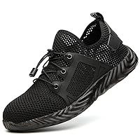 New Type of Men's Anti Slip and wear-Resistant Labor Protection Shoes, Breathable Thick Soles, Anti Impact and Anti Puncture mesh Cloth Wrapped Steel Plate Shoes, Sports and Work Shoes