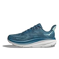 HOKA ONE ONE Mens Clifton 9 Textile Midnight Ocean Blue Steel Trainers 9.5 US