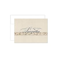 Great Papers! Elegant Deepest Sympathy Card and Envelope, Blank Inside, 6.75 x 4.875 inches, 3 Pack (2020134PK3)