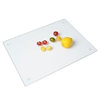 Tempered Glass Cutting Board for Kitchen, Dishwasher Safe, Clear Cutting Board for Countertop, Scratch Resistant, Heat Resistant, Shatter Resistant, 16