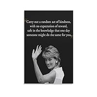 Diana, Princess of Wales Quotes Poster Famous Female Figure Portrait Wall Art Canvas Art Poster and Wall Art Picture Print Modern Family Bedroom Decor 20x30inch(50x75cm) Unframe-Style