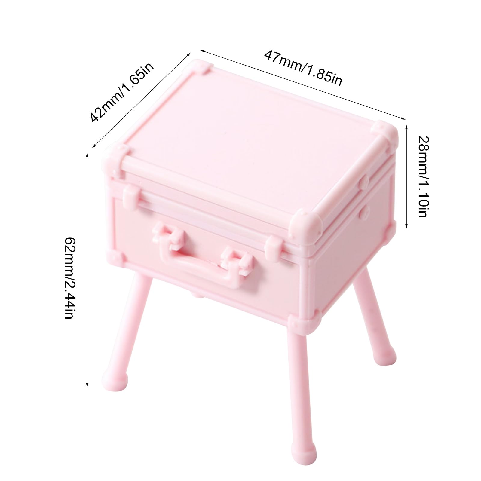 AOOOWER 1:12 Dollhouse Miniature Makeup Box Model Holiday Party Decoration Toy Ornament for Kindergarten School Student Miniature Room Decor