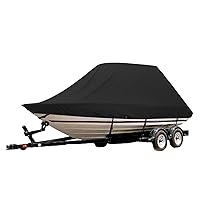Good Boat Cover Kit 210D 18-28Ft Yacht Boat Cover Boat Cover Winter Snow Cover Sunshade Heavy Duty Trailer Marine Cover Boat Kit