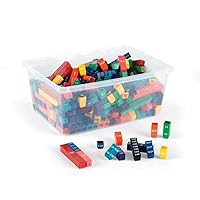 hand2mind Rainbow Fraction Tower Equivalency Cubes, Decimal Fraction Equivalency, Math Blocks, Montessori Math Rods, Fraction Manipulatives, Classroom Manipulatives for Elementary (15 Sets of 51)